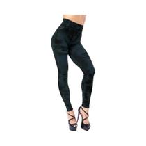 Leggings De Cintura Alta Slim Com Imitação De Jeans Para Mulheres, Sexy, Efeito Push Up, Moda Casual
