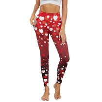 Leggings de ioga AFPANQZ Valentine Hearts Pattern para mulheres