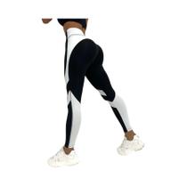 Leggings de ioga de dois tons com controle de barriga Calças esportivas Leggings de ioga de dois tons com controle de barriga Calças esportivas