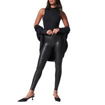 Leggings de material sintético em forma de elastano para controle de barriga pretas grandes