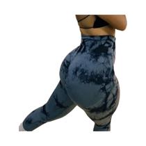 Leggings de Yoga com Cintura Alta Tie-Dye para Mulheres - Sem Costura e Push Up