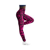 Leggings De Yoga Com Estampa De Carta De Amor Para Mulheres, Cintura Média, Moda Fitness, Leggings