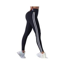 Leggings De Yoga De Cintura Alta Para Mulheres, Listradas, Ajustadas, Com Efeito De Levantar O