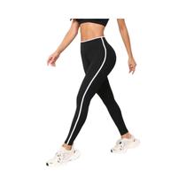 Leggings De Yoga Femininas De Cintura Alta, Super Macias, Com Detalhes Contrastantes, Calças Ativas