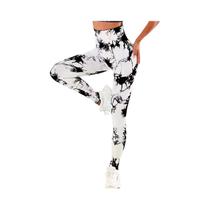 Leggings de Yoga Sem Costura com Cintura Alta Tie Dye - Fitness e Treino