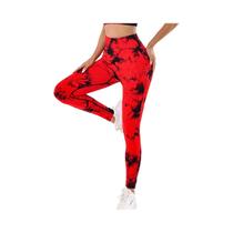 Leggings de Yoga Sem Costura com Cintura Alta Tie Dye - Fitness e Treino