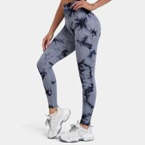 Leggings de Yoga Sem Costura com Cintura Alta Tie Dye - Fitness e Treino