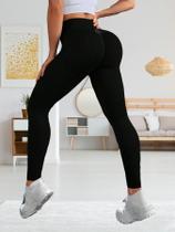 Leggings de Yoga Sem Costura para Mulheres - Cintura Alta, Elástico e Fitness