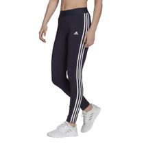 Leggings femininas adidas Essentials de 3 listras Legend Ink/White