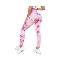 Leggings Femininas Cintura Alta Sem Costura Tie Dye - Fitness, Yoga e Levantamento de Glúteos