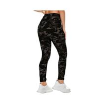 Leggings Femininas Com Estampa Camuflada De Alta Elasticidade E Ajuste Slim, Jaqueta Esportiva