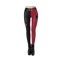 Leggings Femininas Com Estampa De Cosplay Do Deadpool Para Festa De Halloween