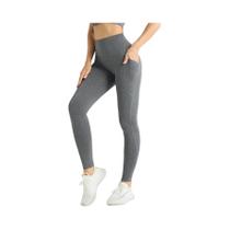 Leggings Femininas De Cintura Alta Com Bolso, Calças De Yoga E Fitness, Roupa Esportiva Em Cores