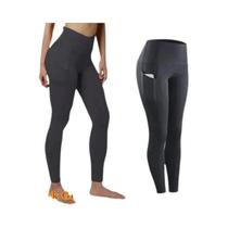 Leggings Femininas De Cintura Alta Para Inverno Com Controle De Barriga, Cor Sólida, Efeito Push Up,