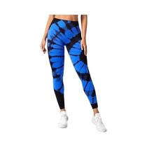 Leggings Femininas De Cintura Alta Sem Costura Tie Dye Slim Fit Yoga Workout Running Pants Hip Lift