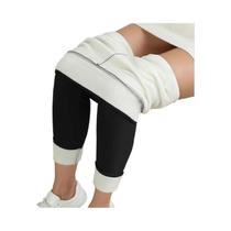 Leggings Femininas De Veludo Fleece De Cintura Alta, Quentes, Ajuste Slim, Cor Sólida, Meias Para