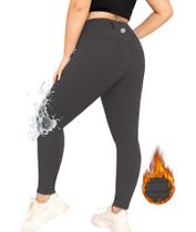 Leggings femininas LALAGEN, tamanho grande, forradas de lã, resistentes à água Leggings femininas LALAGEN, tamanho grande, forradas de lã, resistentes à água