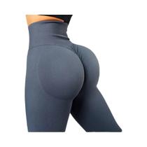Leggings Femininas Sem Costura De Cintura Alta, Slim, Sólidas, Para Yoga E Fitness, Com Efeito Push