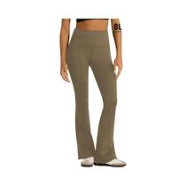 Leggings femininas super macias de cintura alta com lã e controle de barriga, calças bootcut macias Leggings femininas super macias de cintura alta com lã e controle de barriga, calças bootcut macias