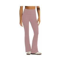 Leggings femininas super macias de cintura alta com lã e controle de barriga, calças bootcut macias