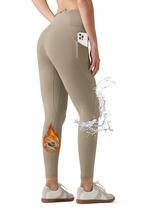 Leggings femininas Willit forradas de lã resistentes à água Greige XS