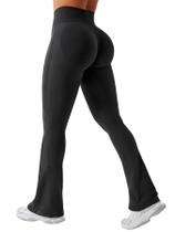 Leggings femininas YEOREO Mini Flare Lilliean pretas tamanho GG