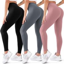 Leggings FEYHAY High Waisted Butt Lift Tummy Control, pacote com 3