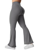Leggings Flare YEOREO Kalie Scrunch para mulheres cinza GG