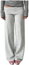 Leggings Foldover Flare Yiulangde Grey para calças de ioga femininas Leggings Foldover Flare Yiulangde Grey para calças de ioga femininas