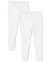 Leggings Gymboree brancas para meninas e crianças pequenas, pacote com 2 unidades, tamanho 6