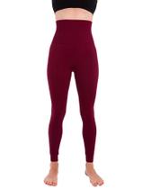 Leggings Homma de compressão de cintura alta cor de vinho