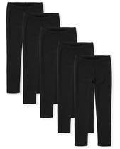 Leggings Infantis Femininos The Children's Place Preto Kit com 5 Médio Leggings Infantis Femininos The Children's Place Preto Kit com 5 Médio