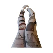 Leggings Longas Femininas Estilo Retrô Anos 2000 Y2K, Elásticas, Ajuste Slim, Estampadas Criativas,