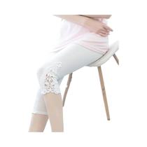 Leggings Slim Fit De Renda Para Mulheres, Calças Casuais Respiráveis De Verão Nas Cores Preto,
