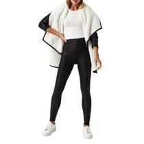 Leggings SPANX de material sintético forradas de lã para controle de barriga pretas M