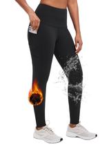 Leggings térmicas impermeáveis com forro de lã BALEAF para mulheres Leggings térmicas impermeáveis com forro de lã BALEAF para mulheres