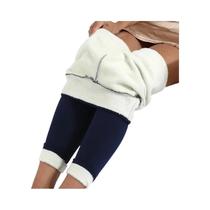 Leggings Térmicas Pretas Femininas De Cintura Alta, Sem Costura, Forradas Com Fleece, Elásticas E