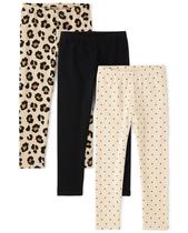 Leggings The Children's Place Girls Sorted, pacote com 3 unidades, GG