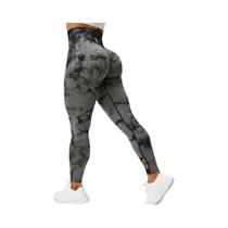 Leggings Tie Dye De Cintura Alta Com Efeito Push-up Para Mulheres, Calças De Ginástica Sem Costura,