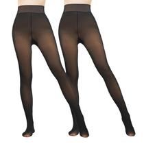 Leggings translúcidas forradas de lã Caprilite x2 leggings femininas