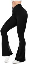 Leggings UEU Flare V Crossover de cintura alta, ioga, pretas, pequenas Leggings UEU Flare V Crossover de cintura alta, ioga, pretas, pequenas