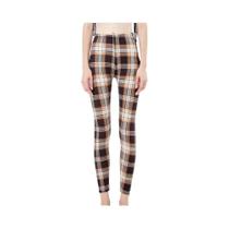 Leggings Vintage Femininas com Estampa Floral e Houndstooth - Design Elástico