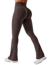 Leggings YEOREO Mini Flare Lilliean para mulheres Chocolate Brown M