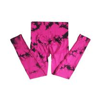 Leggings Yoga Cintura Alta Sem Costura Tie Dye - Push Up e Controle de Barriga para Mulheres