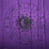 Legítima Toalha Zodiaco Jogos De Cartas 70x70cm Roxa Preta Legítima Toalha Zodiaco Jogos De Cartas 70x70cm Roxa Preta