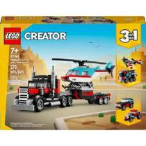 Lego 31146 Creator 3 em 1 - Caminhão de Plataforma com Helicóptero 270 peças Lego 31146 Creator 3 em 1 - Caminhão de Plataforma com Helicóptero 270 peças