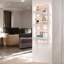 Lego 5 Prateleiras Lisboa Branco/Cobre