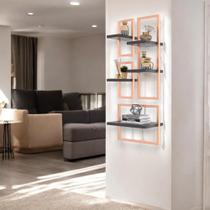 Lego 5 Prateleiras Lisboa Preto/Cobre