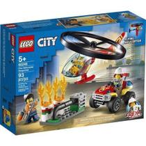 LEGO 60248 City - Combate ao Fogo com Helicóptero - com helicóptero de cordão que realmente voa