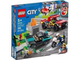 Lego 60319 city resgate dos bombeiros e perseguicao de policia